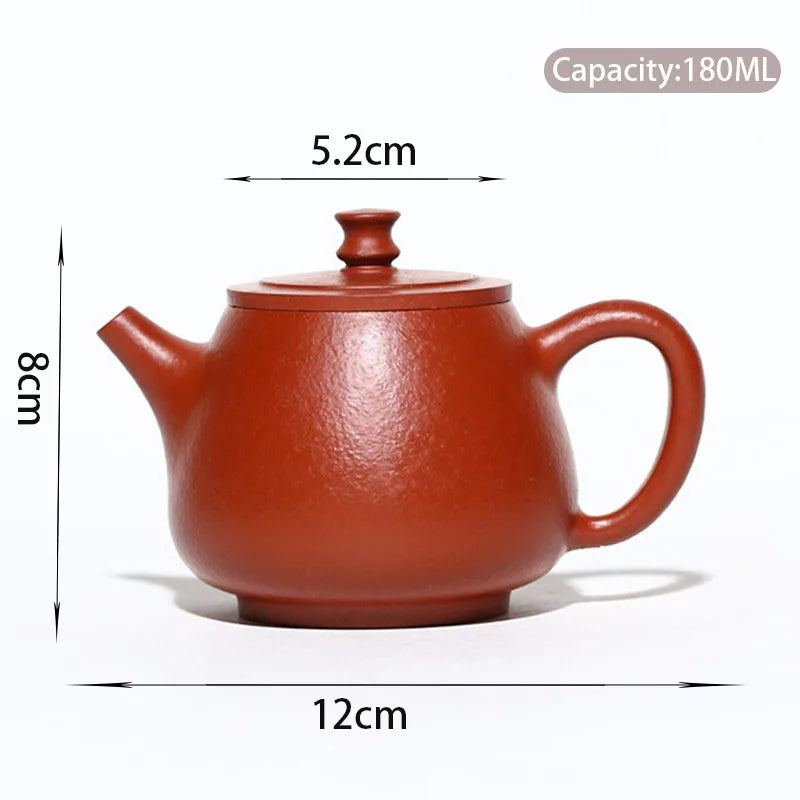 180ml Yixing Raw Ore Purple Clay Teapot Famous Handmade High Stone Scoop Tea Pot Beauty Kettle Chinese Authentic Zisha Tea Set