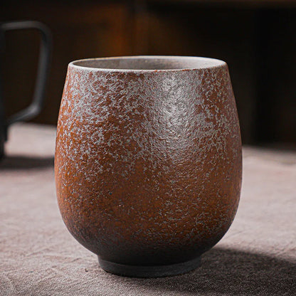 180ml crude pottery tea cup kiln change ceramic mug antique style personal master cup
