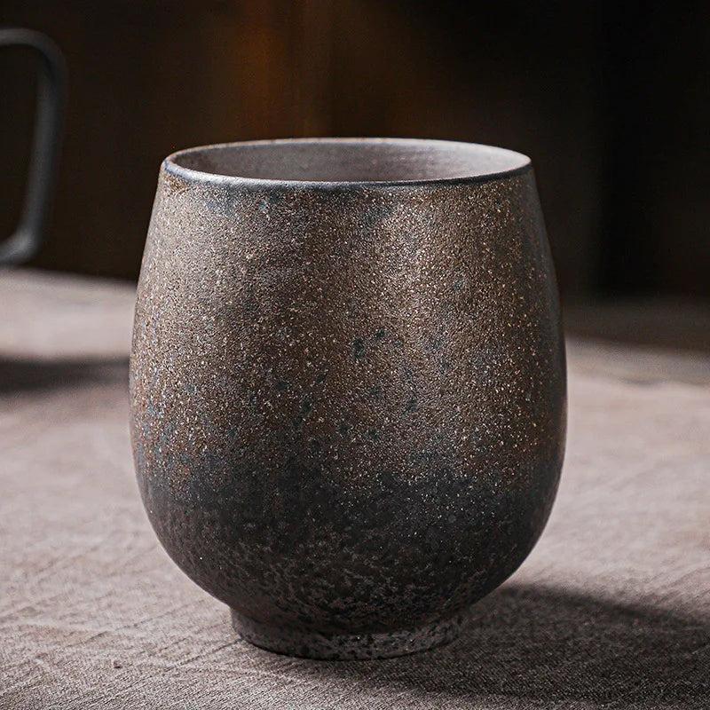180ml crude pottery tea cup kiln change ceramic mug antique style personal master cup