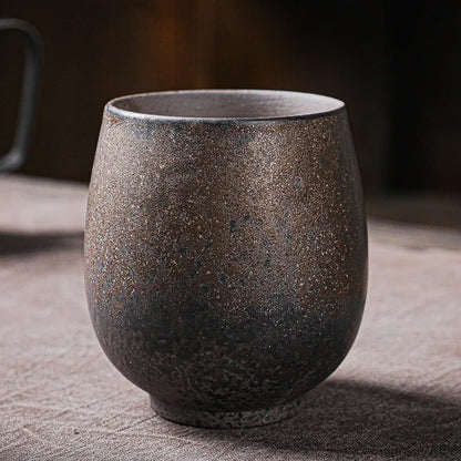 180ml crude pottery tea cup kiln change ceramic mug antique style personal master cup