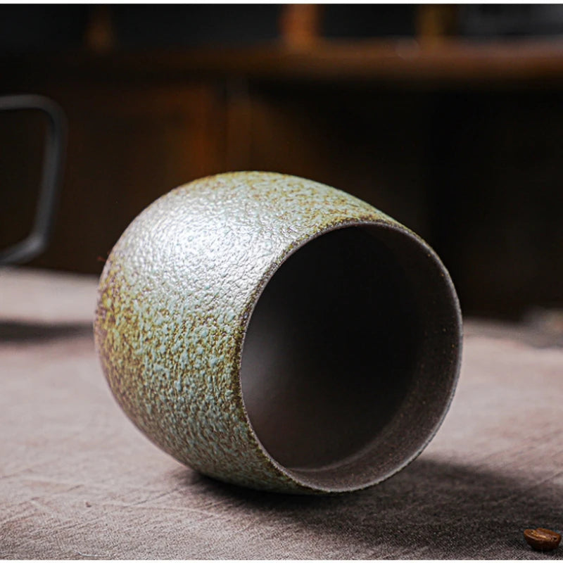 180ml crude pottery tea cup kiln change ceramic mug antique style personal master cup