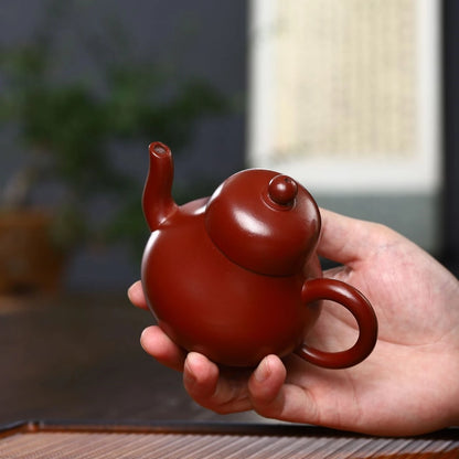180ml tea pot marked real yixing zisha dahongpao clay handmade craft on sales kungfu pot with certificate paper