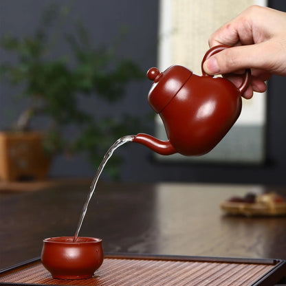 180ml tea pot marked real yixing zisha dahongpao clay handmade craft on sales kungfu pot with certificate paper