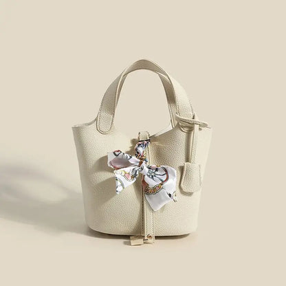 18CM Genuine Leather New Fashion Women Bags Designer Handbags Female Daily Shopping Totes Bag Ladies Classic Bucket Bag 2023