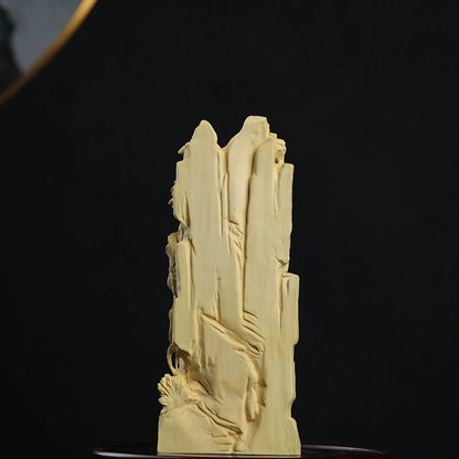18cm Boxwood Figure Statue Buddha God Wood Sculpture Myth Feng Shui Office Decoration Collection Wood Statue auspicious