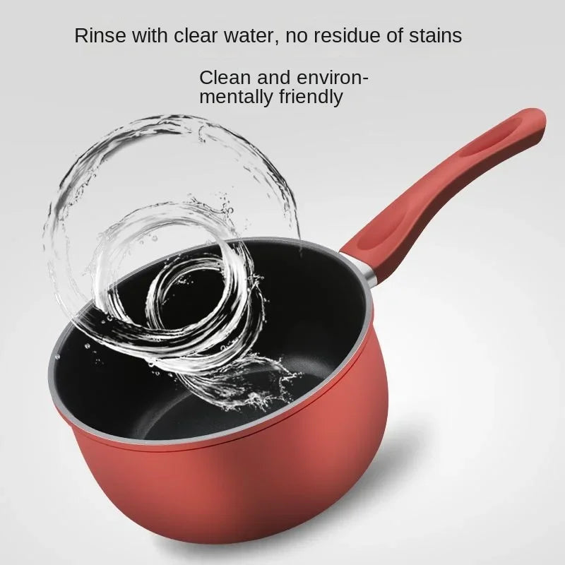 18cm Non-stick Milk Pot Baby Complementary Food Baby Small Milk Pot, Porridge Hot Milk Noodle Pot Soup Pot Small Wok