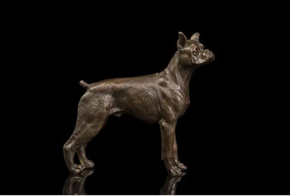 18cm # SHOP HOME hall Lobby Porch TOP COOL Ornament art#  animal Hound dog bronze Sculpture art statue