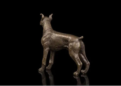 18cm # SHOP HOME hall Lobby Porch TOP COOL Ornament art#  animal Hound dog bronze Sculpture art statue