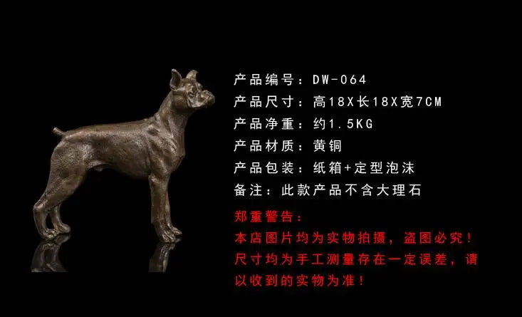 18cm # SHOP HOME hall Lobby Porch TOP COOL Ornament art#  animal Hound dog bronze Sculpture art statue