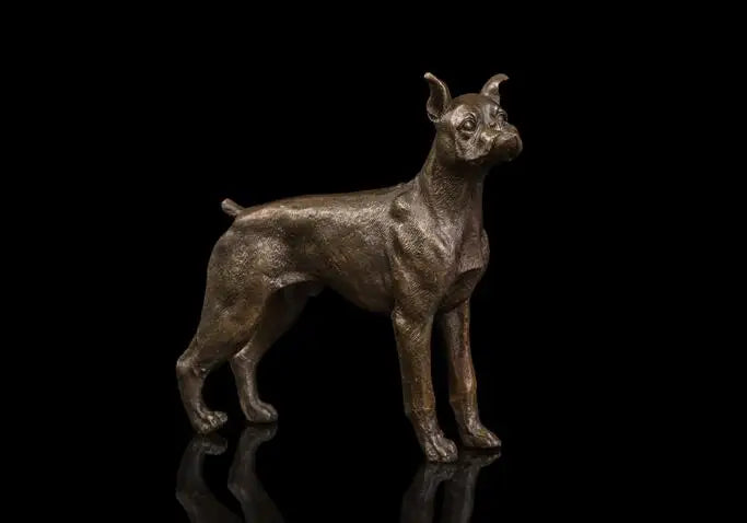 18cm # SHOP HOME hall Lobby Porch TOP COOL Ornament art#  animal Hound dog bronze Sculpture art statue