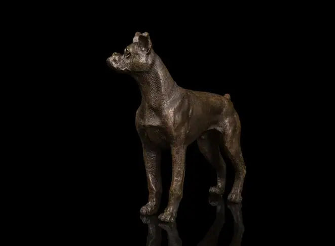 18cm # SHOP HOME hall Lobby Porch TOP COOL Ornament art#  animal Hound dog bronze Sculpture art statue