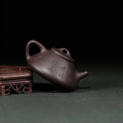190ML Hand-painted Design of Bamboo Leaves Yixing Teapot Handmade Clay Kettle Puer Tea Set Kung Fu Zisha Teaware