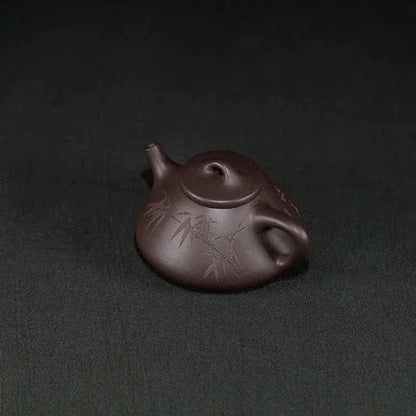 190ML Hand-painted Design of Bamboo Leaves Yixing Teapot Handmade Clay Kettle Puer Tea Set Kung Fu Zisha Teaware