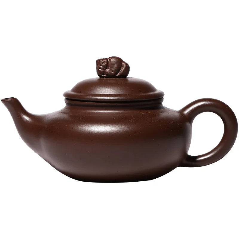 190cc 1 Pot 4 Cups Capacity Yixing Zhu Ni Flower Tea Kettle Large Purple Sand Teapot Chinese Tea Set Handmade Ceramic Tea Pot
