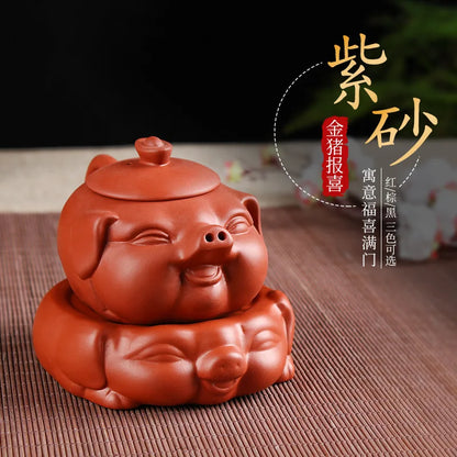190cc 5pcs Yixing handmade purple clay pot Baimu Dragon Blood Sand Kungfu tea set Chinese teapot Set tea pot