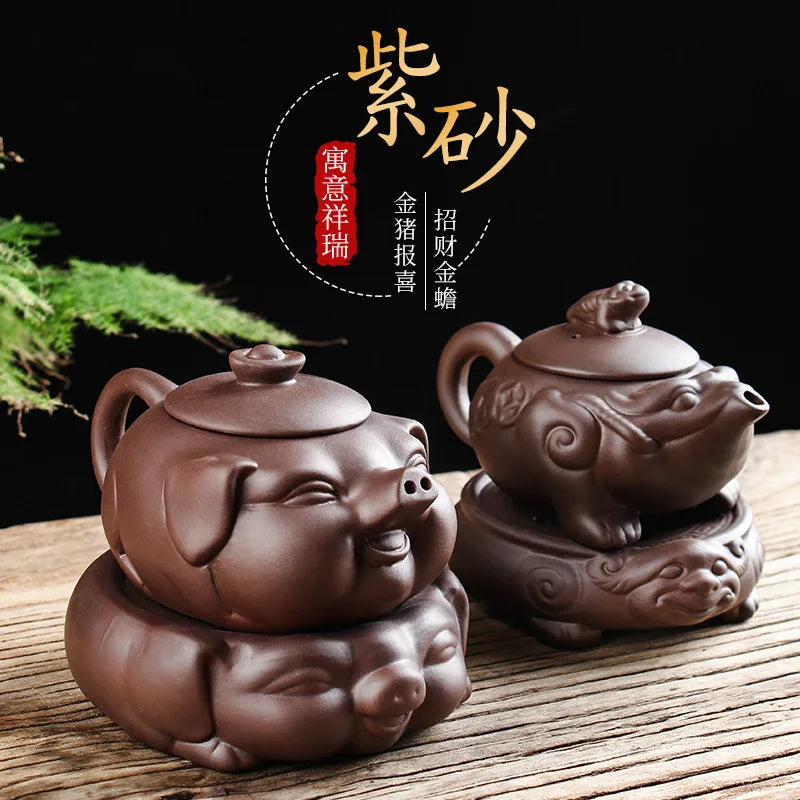 190cc 5pcs Yixing handmade purple clay pot Baimu Dragon Blood Sand Kungfu tea set Chinese teapot Set tea pot