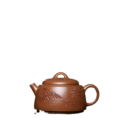 190cc Hand-painted Orchid Beauty Tea Pot Yixing Purple Clay Teapot Household Ball Hole Filter Kettle Chinese Zisha Tea Set