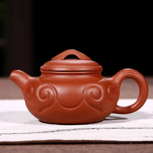 190cc Yixing China Zisha Pot Healthy Teapot Authentic Mud Handmade Unique Shape Red Chinese Tea Jin Jun Mei Tea Pot