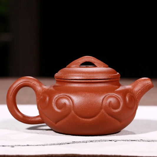 190cc Yixing China Zisha Pot Healthy Teapot Authentic Mud Handmade Unique Shape Red Chinese Tea Jin Jun Mei Tea Pot