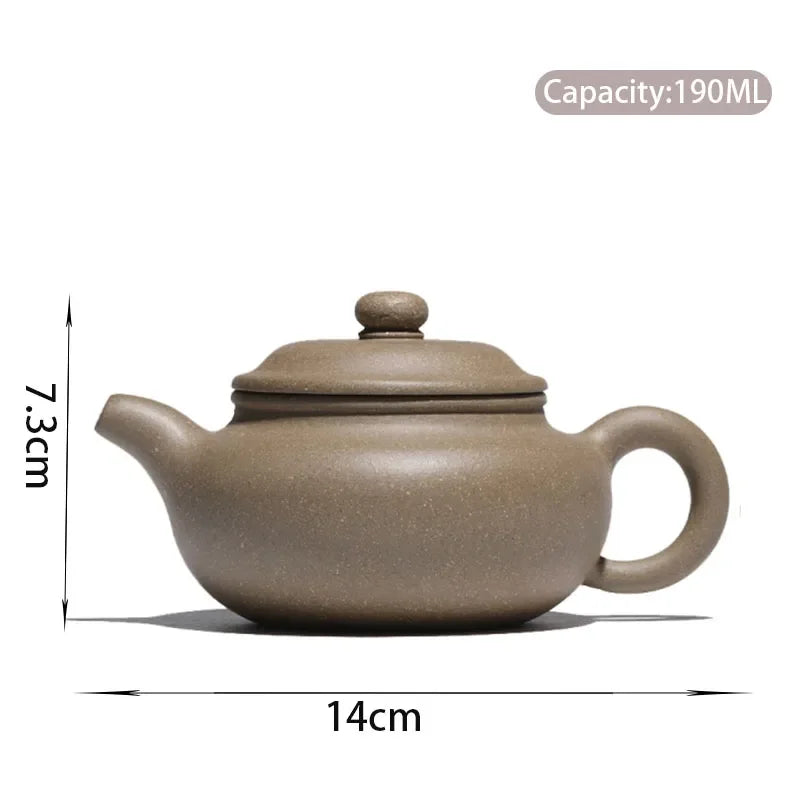 190ml Authentic Yixing Purple Clay Teapots Raw Ore Section Mud Antique Tea Pot Tea Ceremony Customized Zisha Teaware Supplies