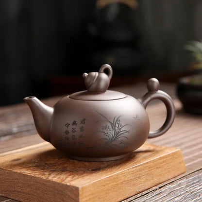190ml Chinese Tradition Purple Clay Teapot Handmade Yixing Teapot Zisha Pot Handmade Teaware Gifts Drinkware Set