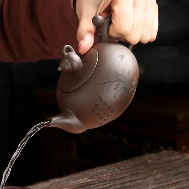 190ml Chinese Tradition Purple Clay Teapot Handmade Yixing Teapot Zisha Pot Handmade Teaware Gifts Drinkware Set