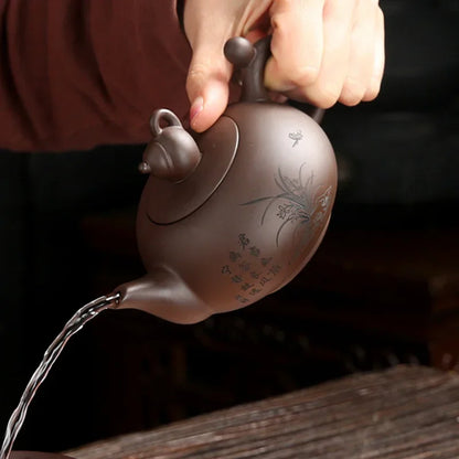 190ml Chinese Tradition Purple Clay Teapot Handmade Yixing Teapot Zisha Pot Handmade Teaware Gifts Drinkware Set
