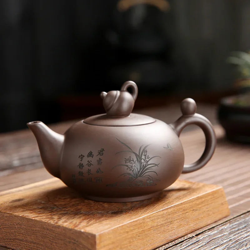 190ml Chinese Tradition Purple Clay Teapot Handmade Yixing Teapot Zisha Pot Handmade Teaware Gifts Drinkware Set