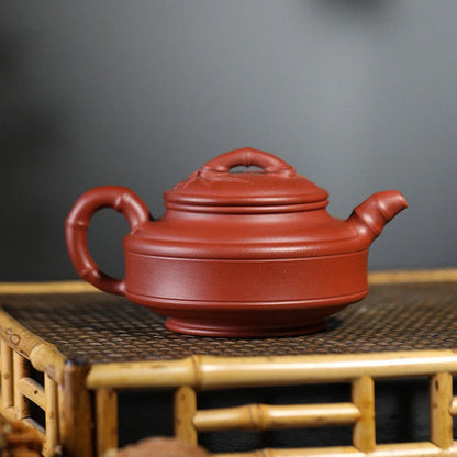 190ml Chinese Yixing High-end Purple Clay Teapots Famous Handmade Bamboo Leaf Tea Pot Raw Ore Zhu Mud Kettle Zisha Tea Set