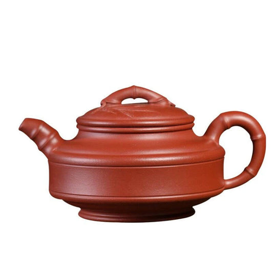 190ml Chinese Yixing High-end Purple Clay Teapots Famous Handmade Bamboo Leaf Tea Pot Raw Ore Zhu Mud Kettle Zisha Tea Set