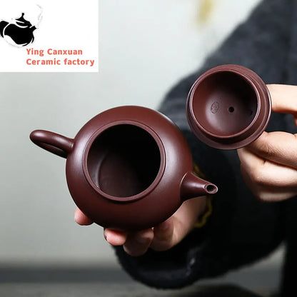 190ml Chinese Yixing Purple Clay Teapot Handmade Zhu Mud Beauty Tea Pot Zisha Filter Tea Maker Customized Teaware Gifts