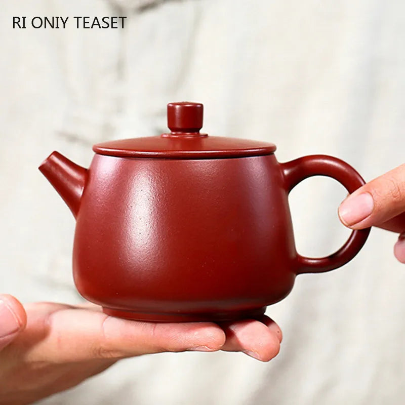 190ml Chinese Yixing Purple Clay Teapots Handmade Raw Ore Dahongpao High Stone Scoop Tea Pot Traditional Zisha Kettle Drinkware