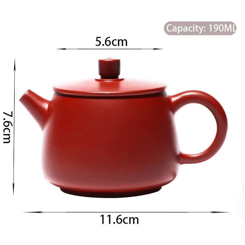190ml Chinese Yixing Purple Clay Teapots Handmade Raw Ore Dahongpao High Stone Scoop Tea Pot Traditional Zisha Kettle Drinkware