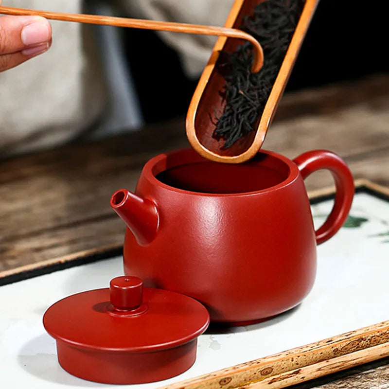 190ml Chinese Yixing Purple Clay Teapots Handmade Raw Ore Dahongpao High Stone Scoop Tea Pot Traditional Zisha Kettle Drinkware