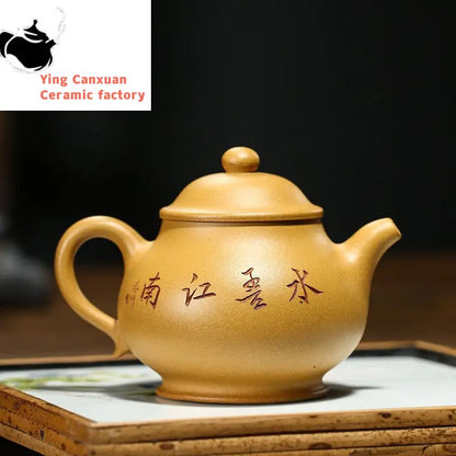 190ml Chinese Yixing Purple Clay Teapots Raw Ore Section Mud Handmade Tea Pot Zisha Filter Beauty Kettle Tea Set Accessories