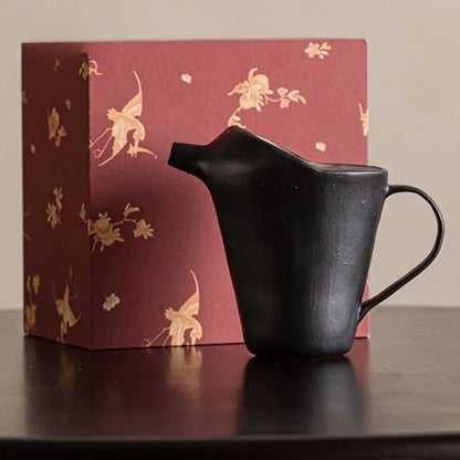 190ml Handmade Powder Yin Balck Tea Pitcher Vintage Tea-separating Fair Cup Cha Hai Coarse Pottery Justice Cup Teaware Supplies