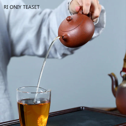 190ml High-end Yixing Purple Clay Teapots Beauty Kettle Ball Hole Filter Famous Handmade Tea Pot Chinese Zisha Tea Set Teaware
