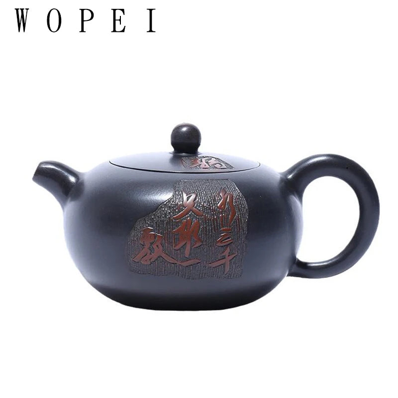 190ml Traditional Yixing Purple Clay Teapots Famous Handmade Tea Pot Raw Ore Beauty Kettle Chinese Zisha Tea Set Customized Gift