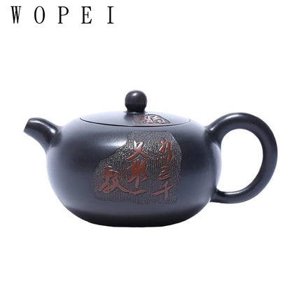190ml Traditional Yixing Purple Clay Teapots Famous Handmade Tea Pot Raw Ore Beauty Kettle Chinese Zisha Tea Set Customized Gift