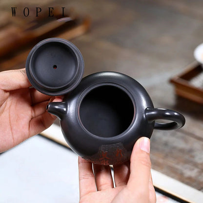 190ml Traditional Yixing Purple Clay Teapots Famous Handmade Tea Pot Raw Ore Beauty Kettle Chinese Zisha Tea Set Customized Gift