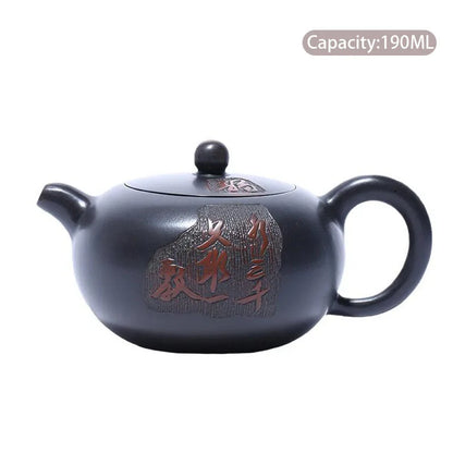 190ml Traditional Yixing Purple Clay Teapots Famous Handmade Tea Pot Raw Ore Beauty Kettle Chinese Zisha Tea Set Customized Gift