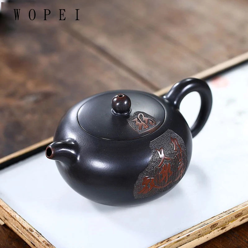 190ml Traditional Yixing Purple Clay Teapots Famous Handmade Tea Pot Raw Ore Beauty Kettle Chinese Zisha Tea Set Customized Gift