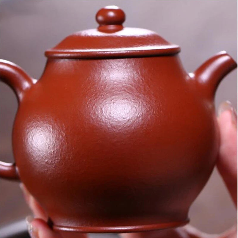 190ml Yixing High-end Purple Clay Teapots Famous Handmade Tea Pot Raw Ore Pear Skin Dahongpao Mud Kettle Chinese Zisha Tea Set