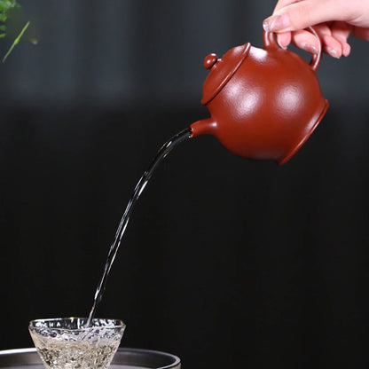 190ml Yixing High-end Purple Clay Teapots Famous Handmade Tea Pot Raw Ore Pear Skin Dahongpao Mud Kettle Chinese Zisha Tea Set