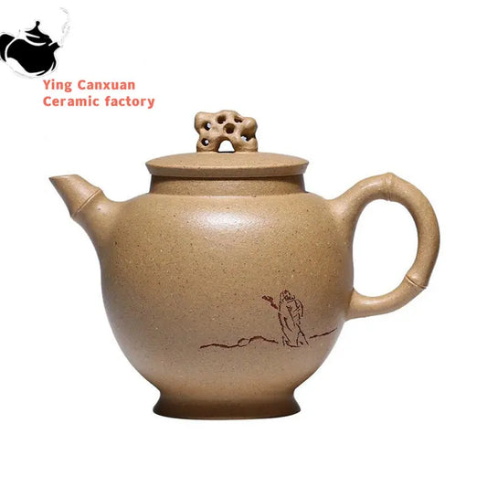190ml Yixing Purple Clay Teapots Handmade Tea Pot Raw Ore Old Section Mud Kettle Chinese High-end Zisha Tea Set Collection Gifts