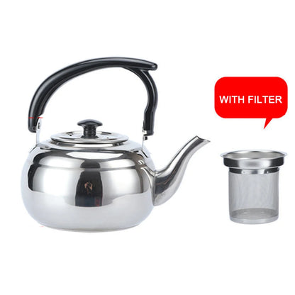 1L/1.4L Small Teapot Thickened Stainless Steel Boiling Water Kettle With Filter Hotel Tea Pot Induction Cooker Delicate Pot
