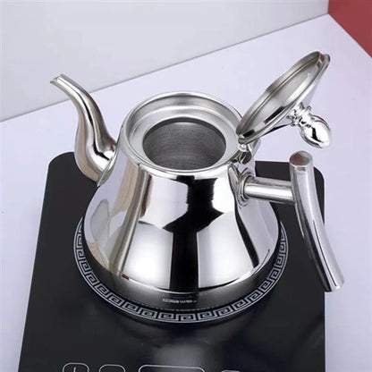 1L/1.5L/2L Stainless Steel Teapot Coffee Pot With Filter Water Kettle Hotel Restaurant Induction Cooker Tea Kettle Water Pot