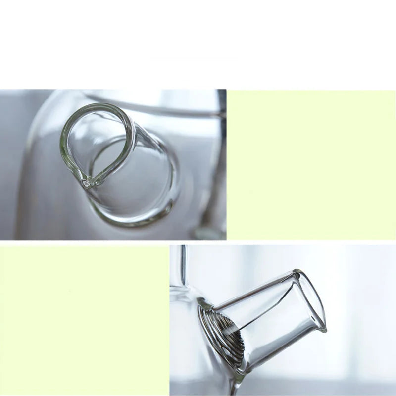 1L/1.5L Big Transparent Borosilicate Glass Teapot Heat-Resistant Large Clear Tea Pot Flower Tea Set Puer Kettle Office Home Tool