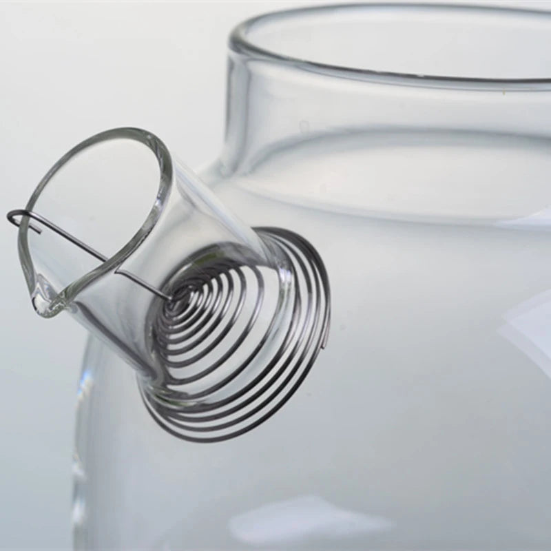 1L/1.5L Big Transparent Borosilicate Glass Teapot Heat-Resistant Large Clear Tea Pot Flower Tea Set Puer Kettle Office Home Tool
