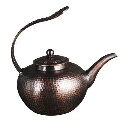 1L Side Handle Teapot Retro Large Chinese Teapot Hot Water Kettle Handmade Infuser Teapot Metal Burn Kettle Gold Kung Fu Tea Set